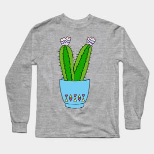 Cute Cactus Design #102: Cacti Flowering At The Same Time Long Sleeve T-Shirt